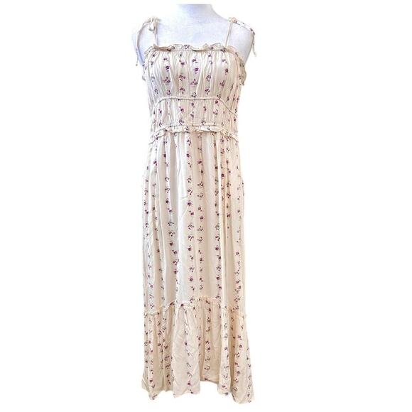 Unbranded Dresses & Skirts - Milk Maid Ruffles Cottagecore Dainty Floral High-Low Tiered Maxi Dress M